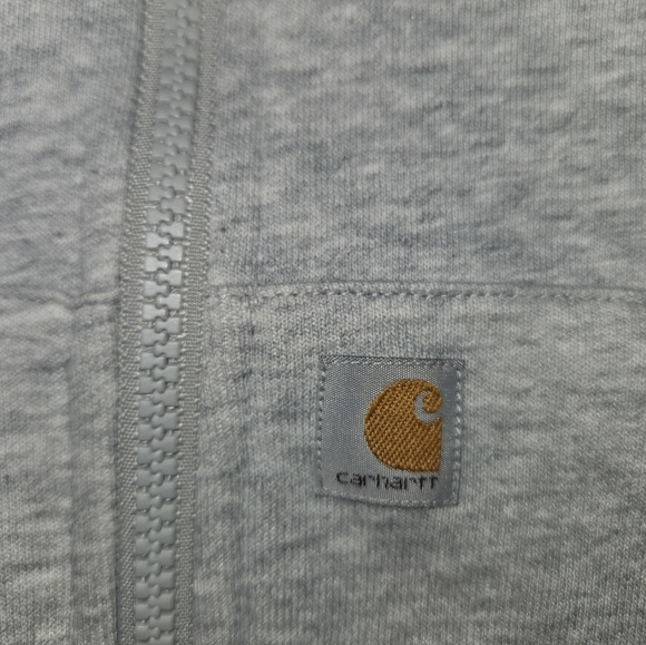 Carhartt Kids Gray Zip Up Hoodie Jacket Sz L (12) - Picture 4 of 4